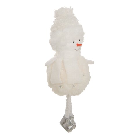 Hanger kerstfiguur H16cm bont wit