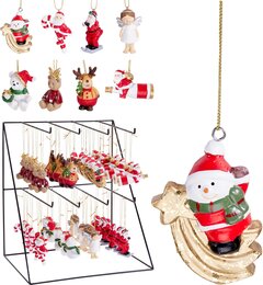 Hanger kerstfiguur H6cm 8ass