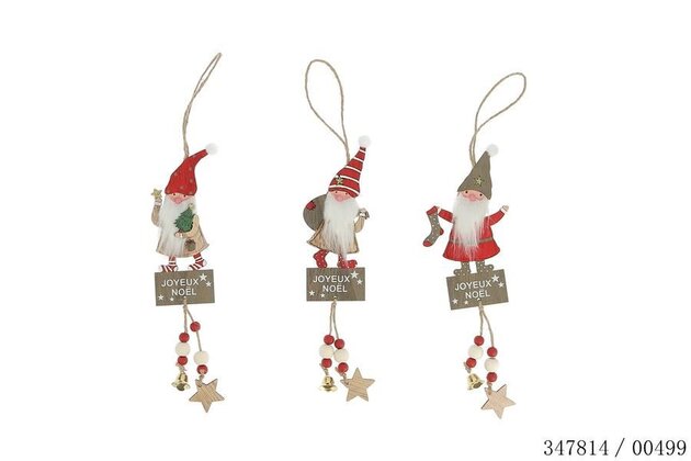 Hanger Kerstman 3ass Joyeux Noël
