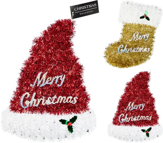 Hanger kerstmuts slinger 2ass