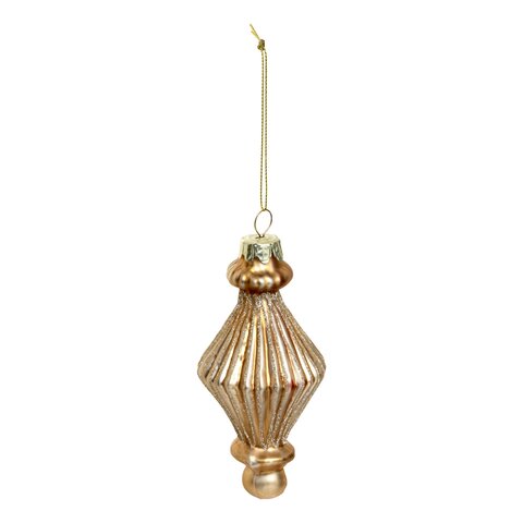 Hanger kroonluchter H13cm glas goud