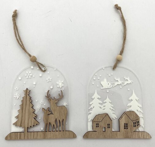 Hanger landschaap 8x9cm 2ass