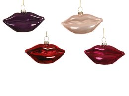 Hanger lippen 9x4cm glas 4ass