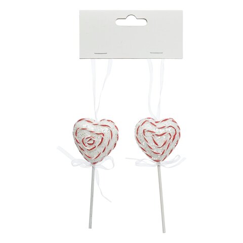 Hanger lolly's hart D11cm 2stuks