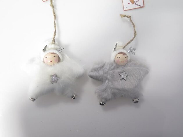 hanger meisje bont 10x3x12,5cm