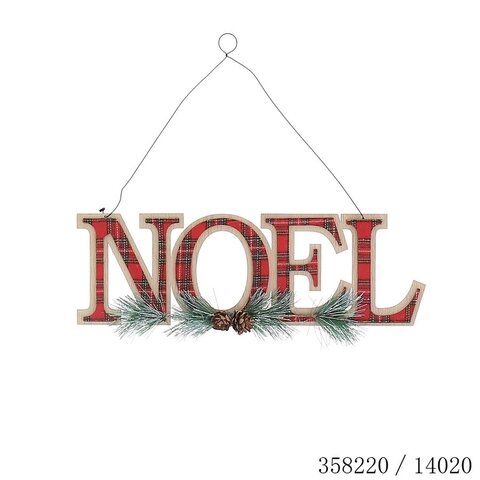 Hanger 'Noël' 30x31cm hout schotse