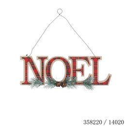 Hanger 'Noël' 30x31cm hout schotse