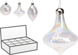 Hanger ornament glas uivorm 3ass