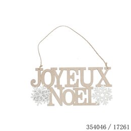 Hanger ornament Kerst 10x22cm hout