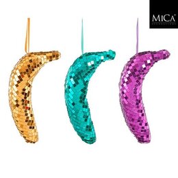 Hanger ornement banaan H16cm 3ass