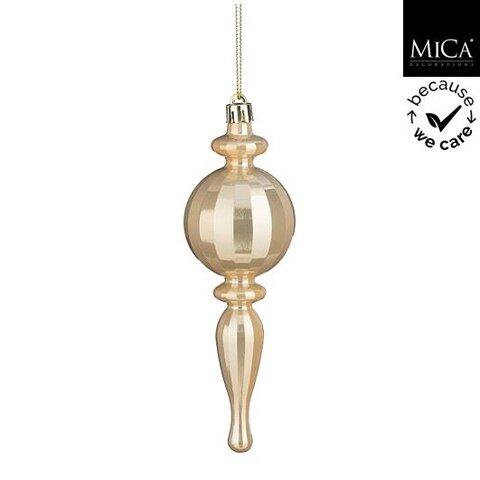 Hanger ornement D6xH18cm creme