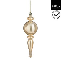 Hanger ornement D6xH18cm creme