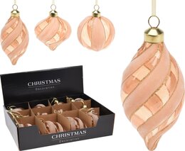 Hanger ornement H8cm glas 3ass