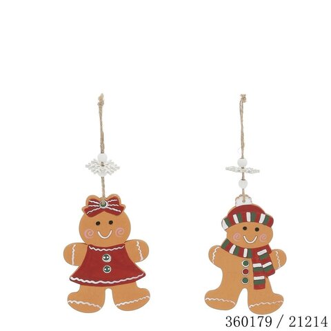 Hanger peperkoek 8x22cm hout 2ass