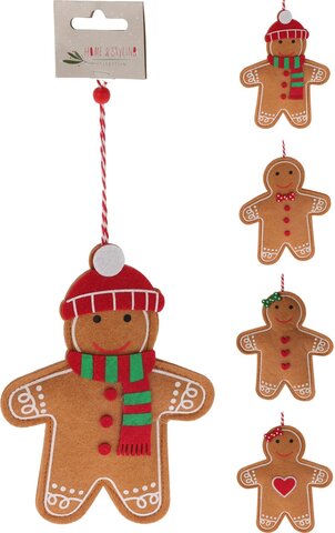 Hanger peperkoek H15cm 4ass