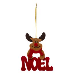Hanger rendier Noël H11cm vilt