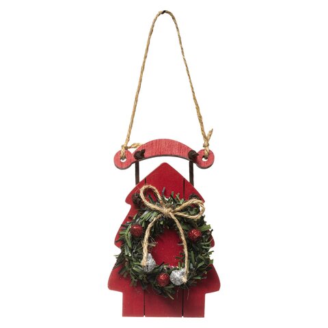 Hanger slee hout H12cm 2ass - afbeelding 1