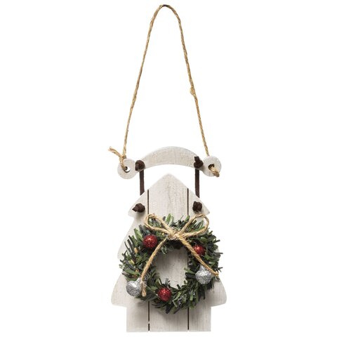 Hanger slee hout H12cm 2ass - afbeelding 2