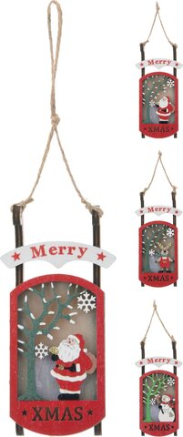 Hanger slee Led 14x7cm 3ass - afbeelding 5