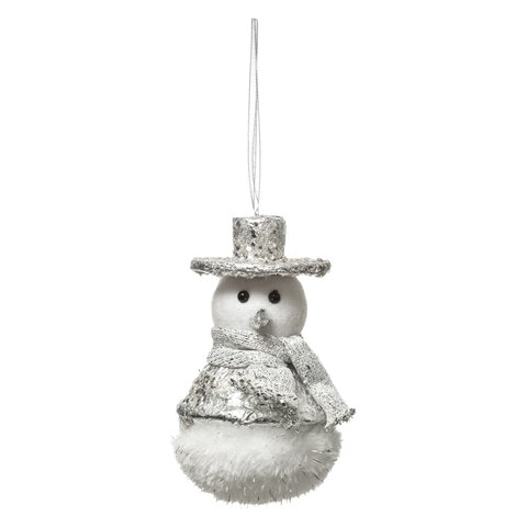 Hanger sneeuwman 2ass - grijs - afbeelding 1