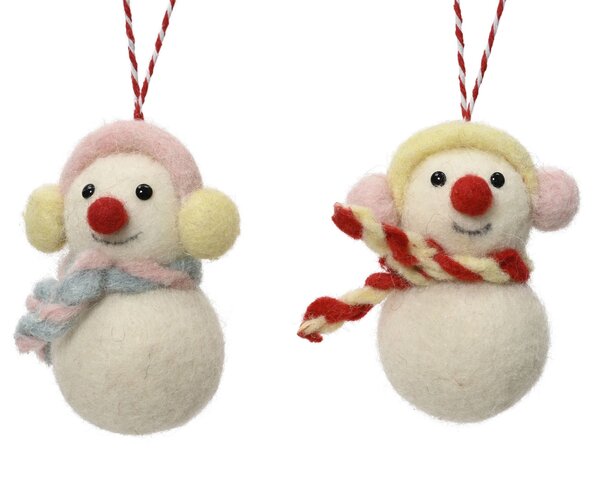 Hanger sneeuwman 5x10cm 2ass