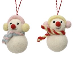 Hanger sneeuwman 5x10cm 2ass