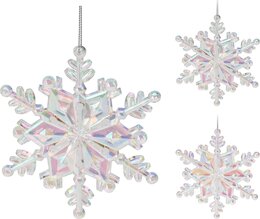 Hanger sneeuwvlok 12cm 2ass