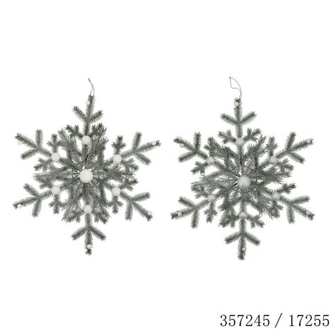 Hanger sneeuwvlok 60x60cm 2ass