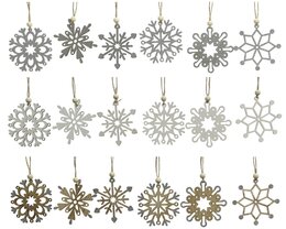 Hanger sneeuwvlok D6cm 18ass