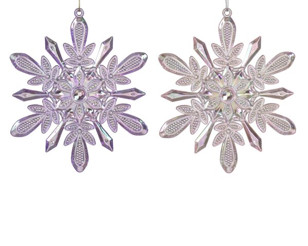 Hanger sneeuwvlok H14cm 2ass