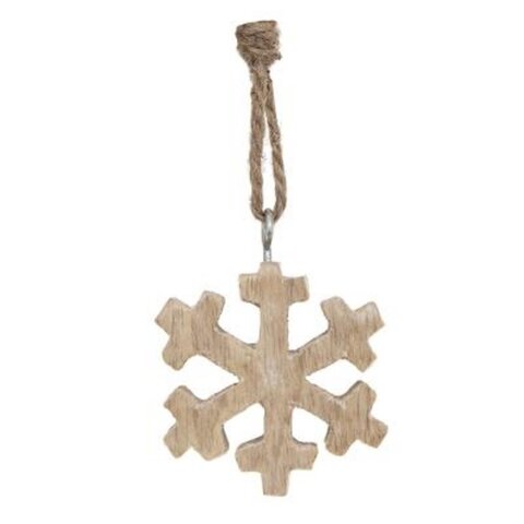 Hanger sneeuwvlok hout naturel