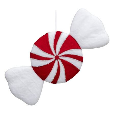 Hanger snoep 17x60cm rood wit