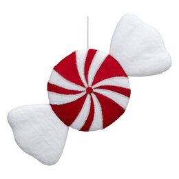 Hanger snoep 17x60cm rood wit