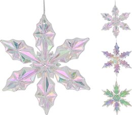 Hanger ster 11x12cm 3ass iris