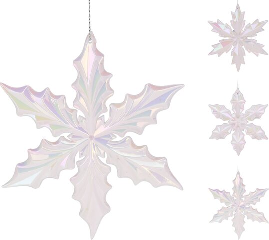 Hanger ster 11x12cm 3ass iris