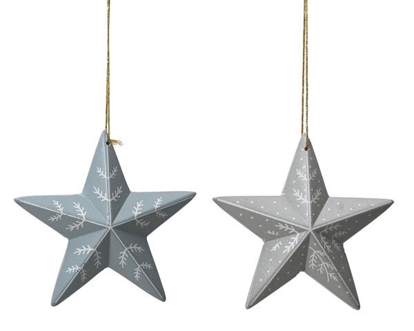 Hanger ster 12x11cm 2ass