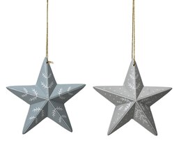 Hanger ster 12x11cm 2ass