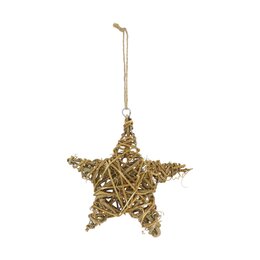 Hanger ster 18x18cm rotan