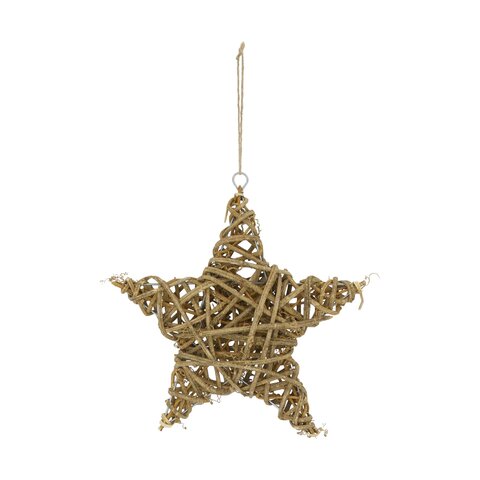Hanger ster 28x28cm rotan