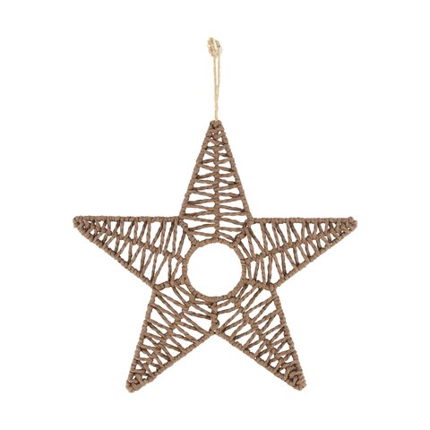 Hanger ster 38x38cm jute