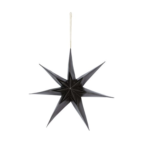 Hanger ster 40x40cm hout zwart