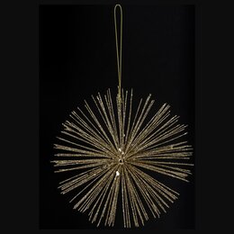 Hanger ster D33cm glitter goud