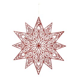 Hanger ster D48cm rood