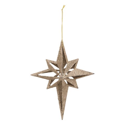 Hanger ster H21cm kunststof bronze