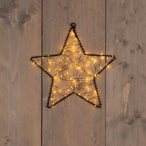 Hanger ster H26cm 100Led classic warm