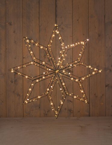 Hanger ster H73cm 200Led zwart