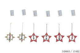 Hanger ster H9,8cm - met elfje