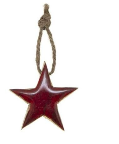 Hanger ster hout rood