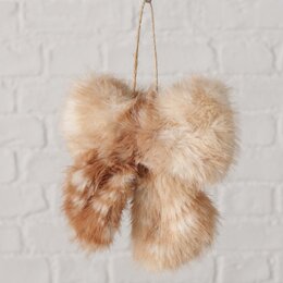 Hanger strik Fabia 3x13cm bruin
