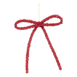 Hanger strik H28cm rood goud